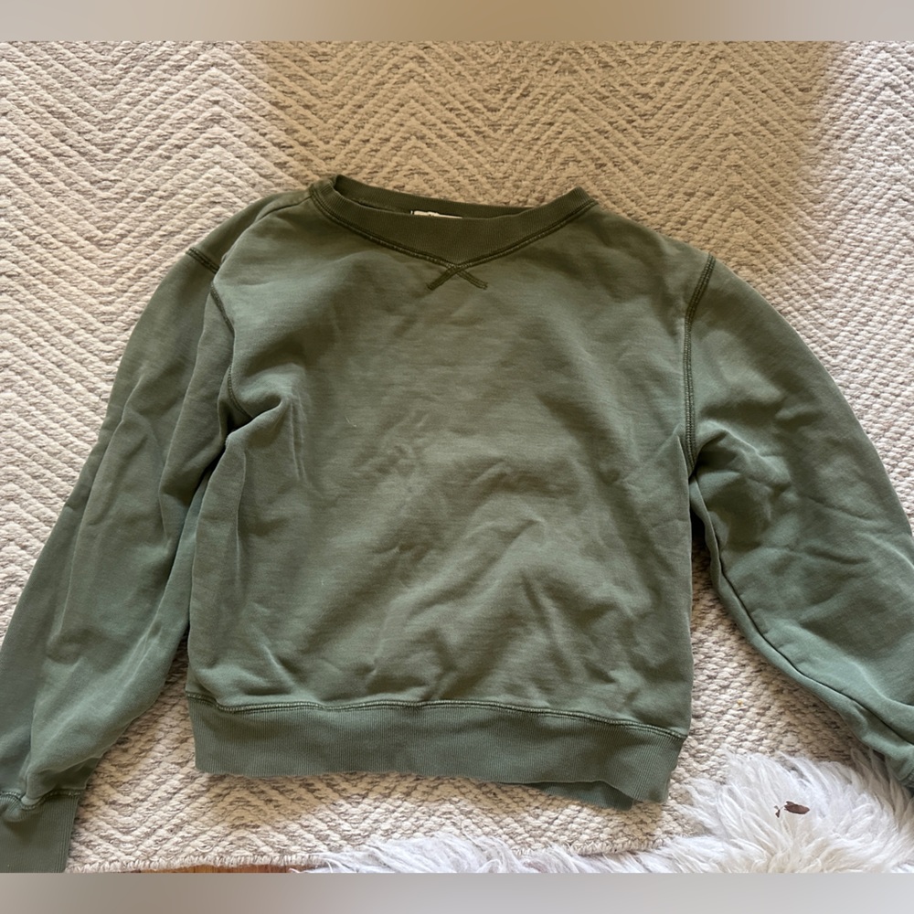 Alex Mill Olive Green Crewneck Sweatshirt